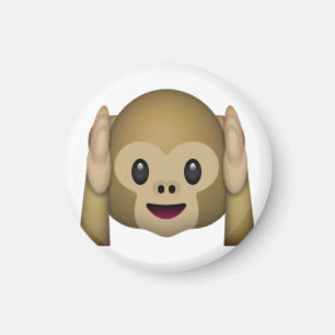 Aimant N'entendez aucun singe malin - Emoji
