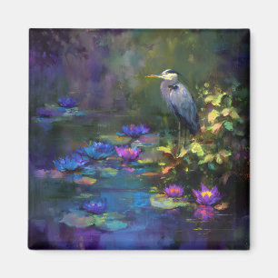 Aimant Nénuphar enchanté de l'étang Nature Aquarelle