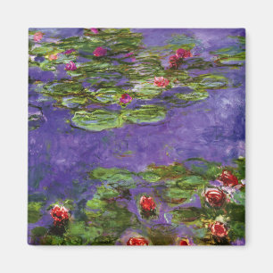 Aimant Nénuphars rouges par Claude Monet