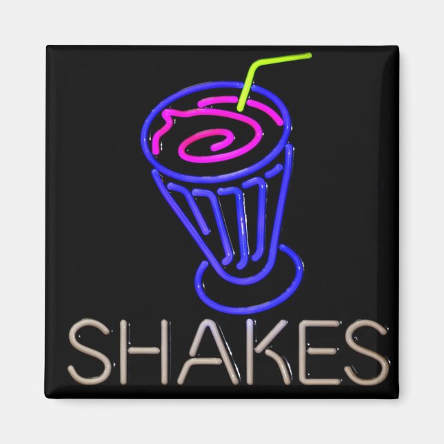 Aimant Neon coloré Milkshake (Devant)
