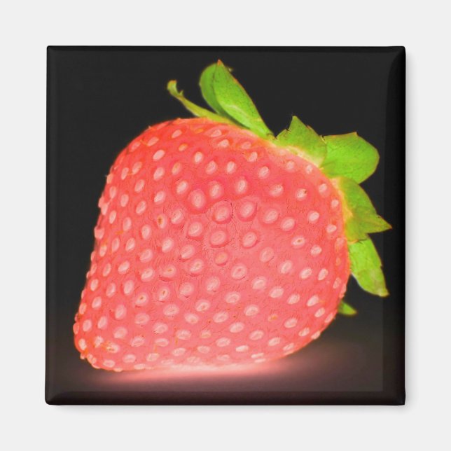 Aimant Neon look fraise rouge magie noire (Devant)