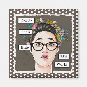 Aimant Nerdy Girls dirigent le monde