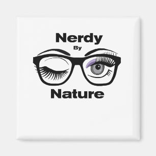 Aimant Nerdy par Nature Drôle Design Geek avec lunettes