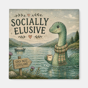 Aimant Nessie insaisissable socialement Cryptide cosy Loc