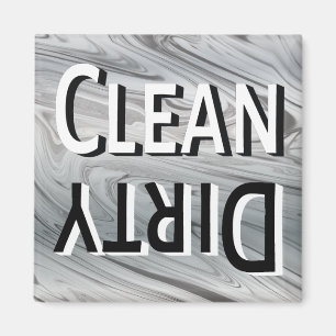 Aimant Nettoyage sec moderne gris réversible lave-vaissel