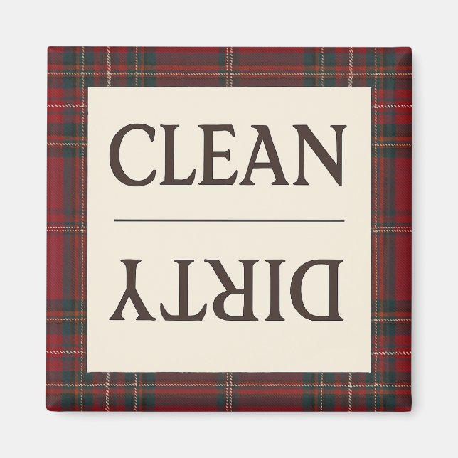 Aimant Nettoyage sec Royal Stewart Plaid Lave-vaisselle M (Devant)