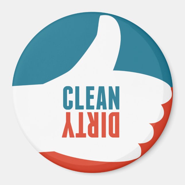 Aimant Nettoyer Lave-vaisselle sale Pouce d'aimant vers l (Devant)