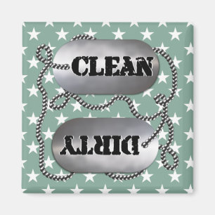 Aimant Nettoyer N Dirty Chien Tags 7 (Aimant Lave-Vaissel