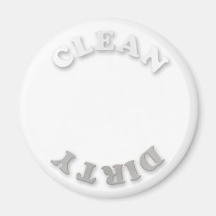 Aimant Nettoyez/aimant blanc et gris sale de