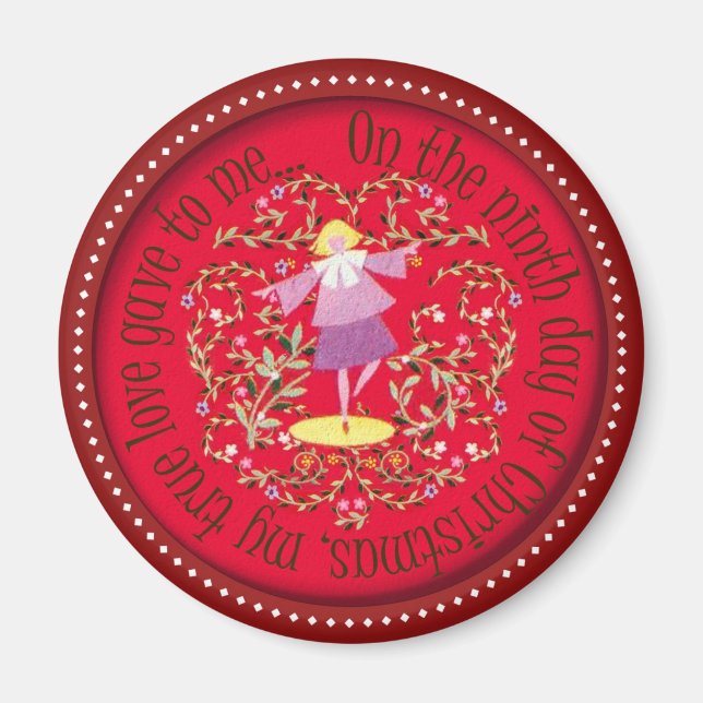 Aimant Neuf femmes dansantes (Devant)