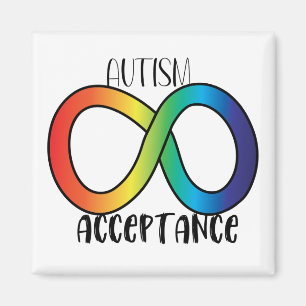 Aimant Neurodiversité Acceptation de l'autisme Arc-en-cie