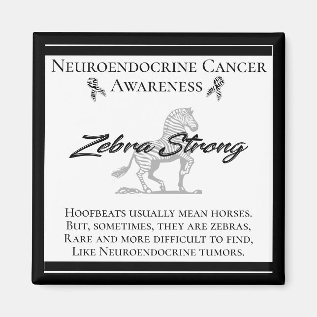 Aimant Neuroendocrine Cancer Sensibilisation Zebra Fort (Devant)