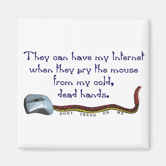 Aimant Neutralité Net - Prêtez Ma Souris (Devant)