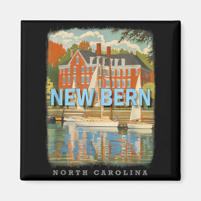 Aimant New Bern North Carolina Nc Historic Charm Sd515  (Devant)