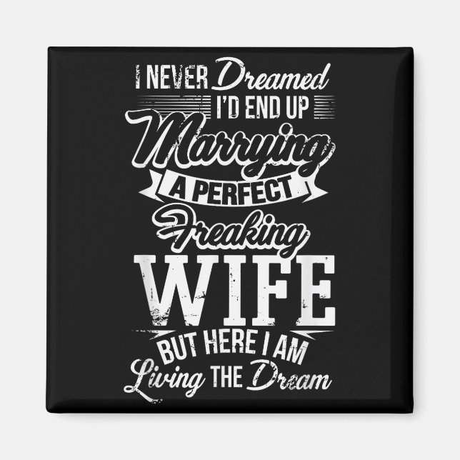Aimant New Husband Wedding Anniversary Couple Hubby Gift  (Devant)