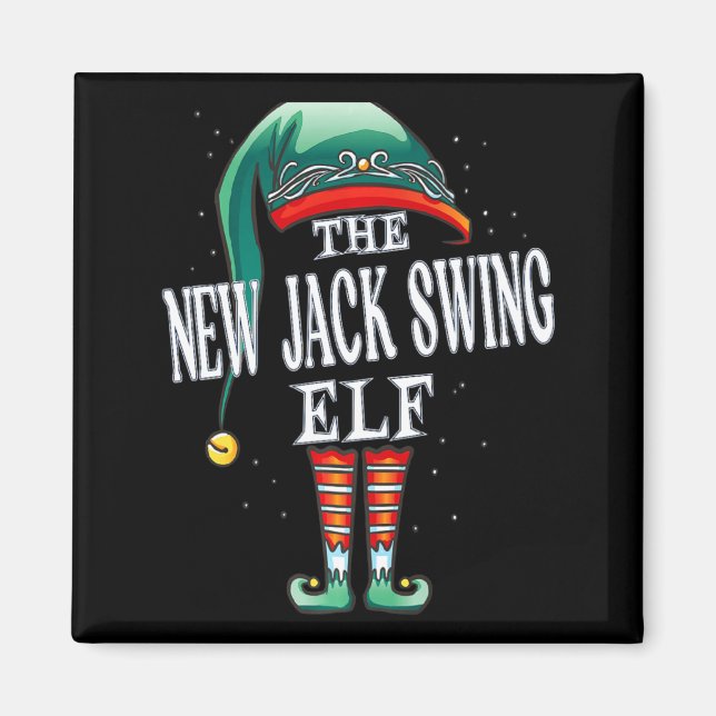 Aimant New Jack Swing Elf Christmas Group Xmas Pajama Par (Devant)