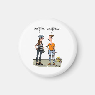 Aimant New jeans? No, new cat. Folded Greeting Card