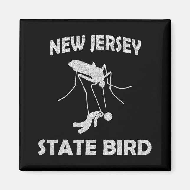 Aimant New Jersey Mosquito State Bird Funny Outdoors  (Devant)