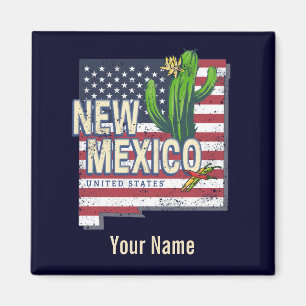 Aimant New Mexico State États-Unis Carte Vintage USA