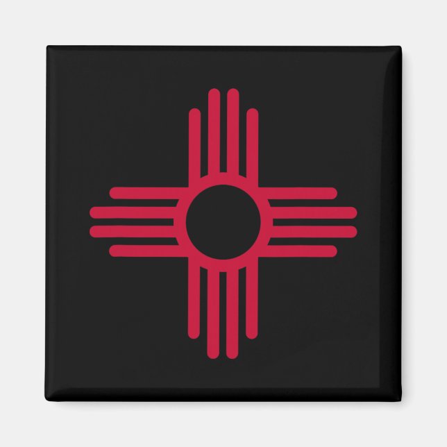 Aimant New Mexico State Flag Zia Symbol Flag  (Devant)