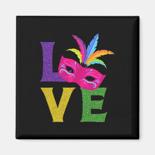 Aimant New Orlean Carnival Pink Mask Party tenue Love Ma