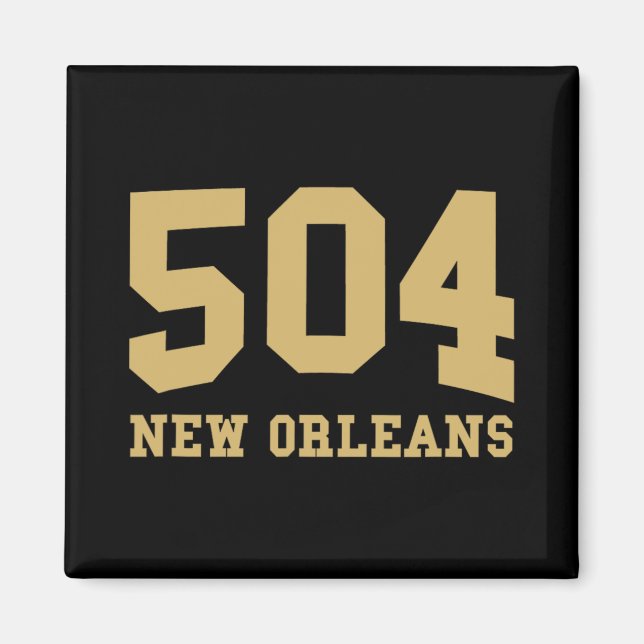 Aimant New Orleans Area Code 504 - Hometown Pride - Clic  (Devant)