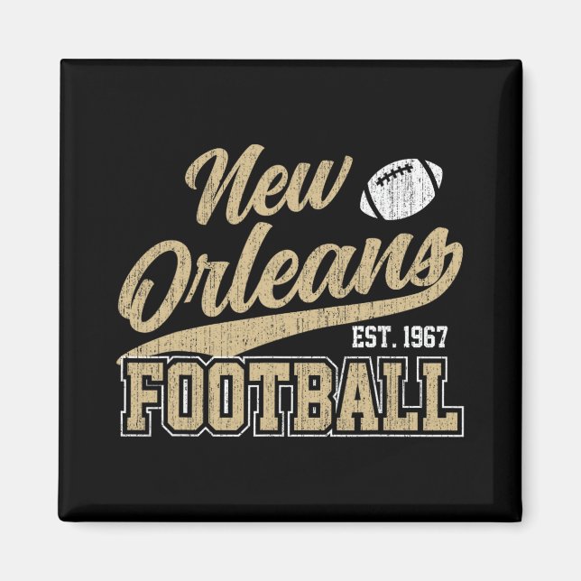 Aimant New Orleans Distressed Football Team Fan Srts  (Devant)