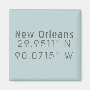 Aimant New Orleans Latitude & Longitude