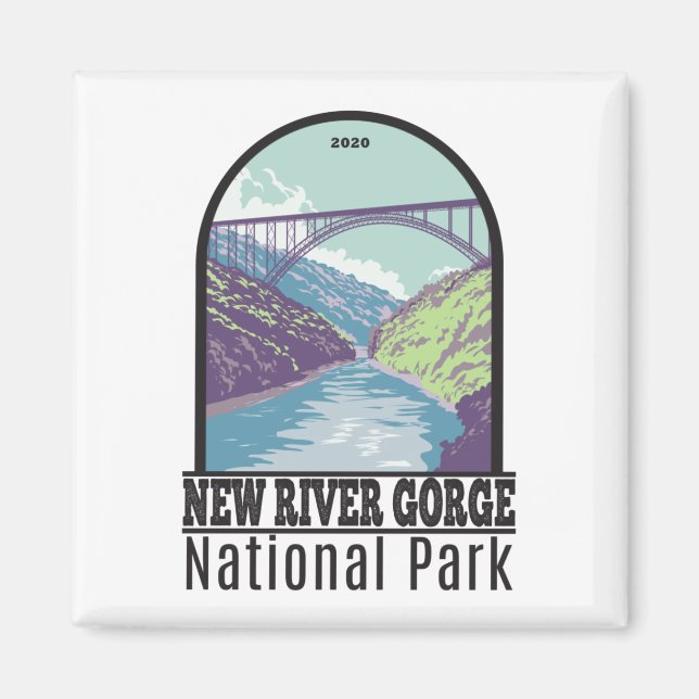 Aimant New River Gorge National Park West Virginia Bridge (Devant)
