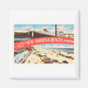 Aimant New Smyrna Beach Floride FL Vieux souvenir de voya