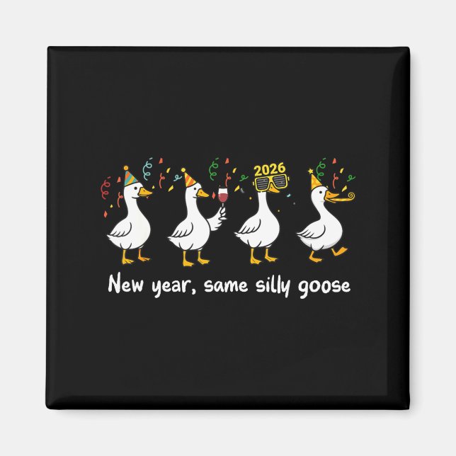 Aimant New Year Same Silly Goose Family Matching New Year (Devant)