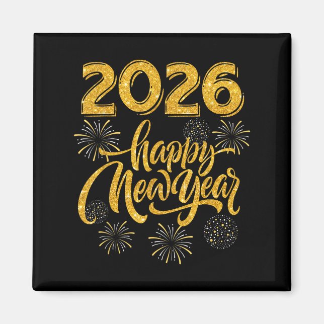 Aimant New Years Eve Party Supplies 2026 Happy New Year F (Devant)