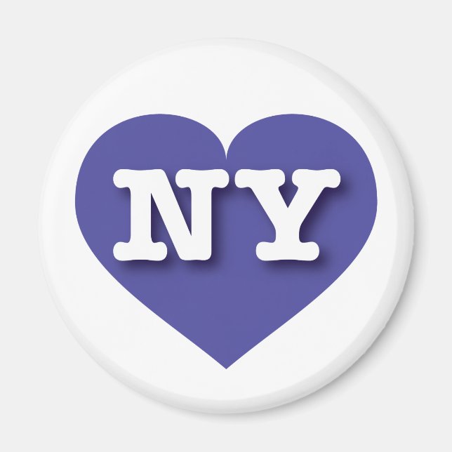 Aimant New York Blue Heart - J'aime NY (Devant)