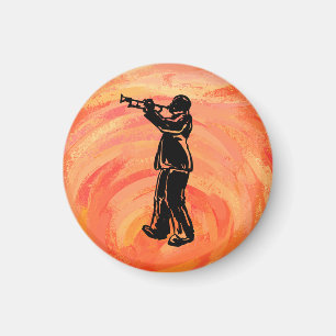 Aimant New York Boogie Nights Trumpet Orange