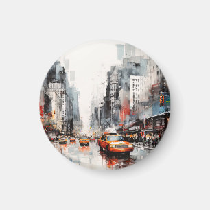 Aimant New York City, paysage peint.