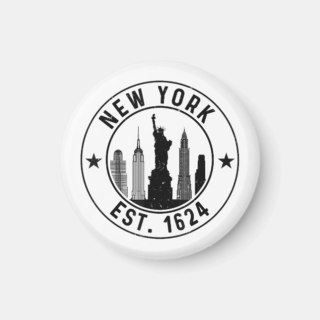 Aimant New York Est. 1624 New York City Lover Nyc (Devant)
