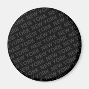 Aimant New York Motif gris foncé