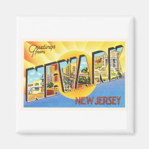Aimant Newark New Jersey NJ Vintage voyage Carte postale