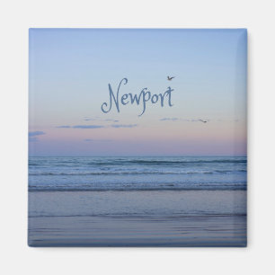Aimant Newport Beach California Ocean Sunrise Blue