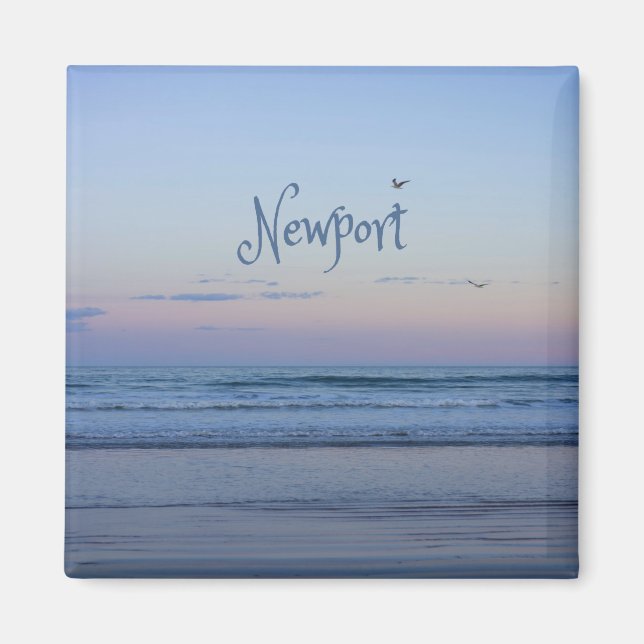 Aimant Newport Beach Californie Ocean Sunrise Blue (Devant)