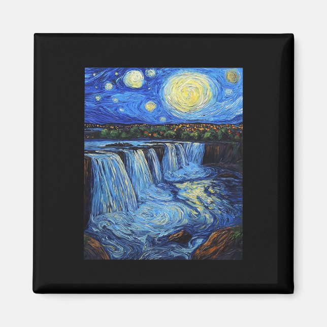 Aimant Niagara Falls - Van Gogh Style - Starry Night  (Devant)