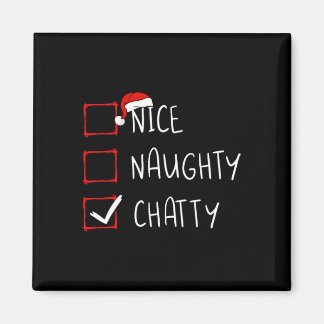 Aimant Nice Naughty Chatty Noël Liste Noël Père Noël Clau
