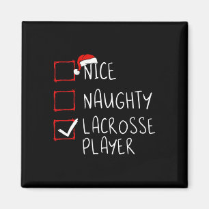 Aimant Nice Naughty Lacrosse Liste des joueurs Noël Père