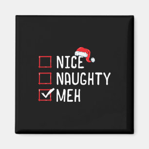 Aimant Nice Naughty Meh Liste de Noël