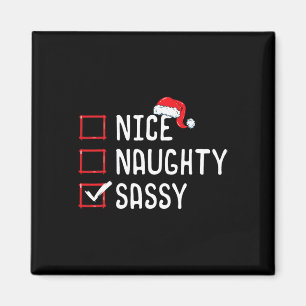 Aimant Nice Naughty Sy Liste de Noël