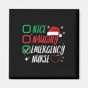 Aimant Nice Naughty Urgence Infirmière Liste de Noël Er X