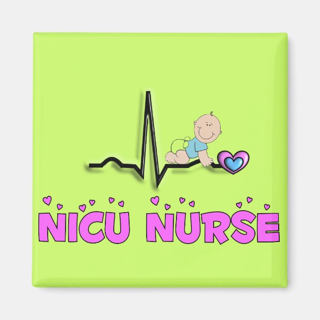 Aimant NICU Nurse QRS Design (Devant)