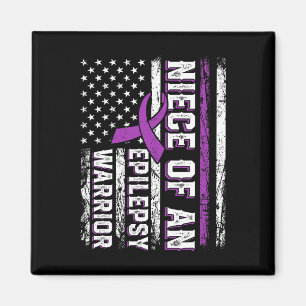 Aimant Nièce d'un guerrier Epilepsie violet Ribbon Suppor