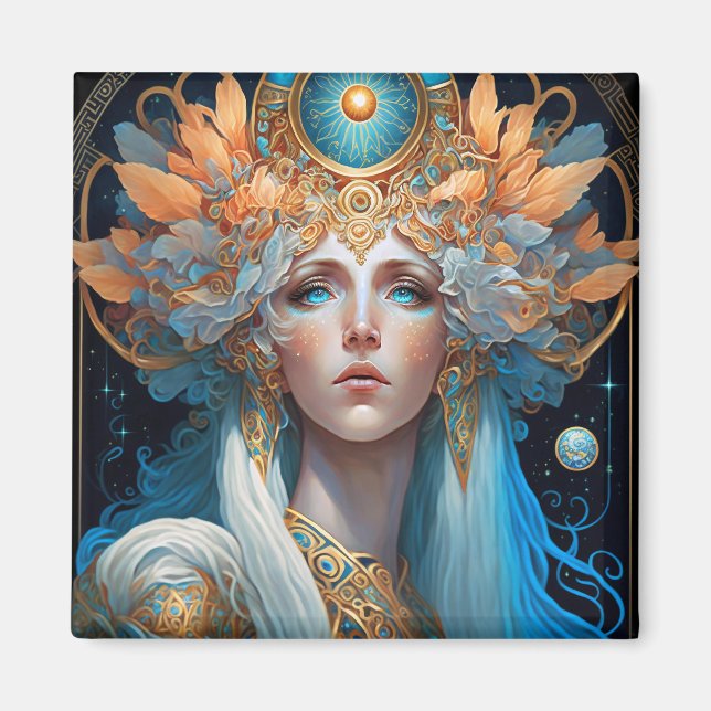 Aimant Night Goddess Queen Imaginaire Art (Devant)