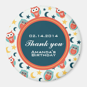 Aimant Night Owl Anniversaire Merci